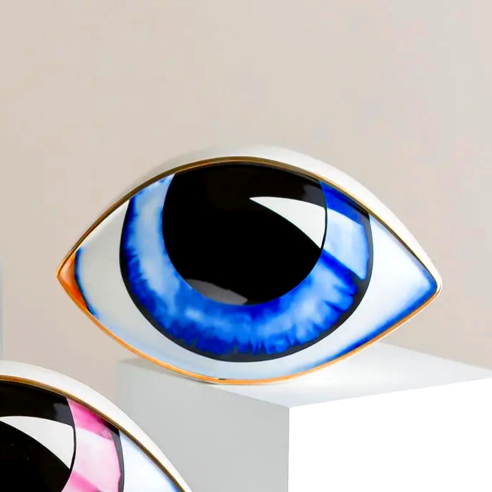 NWT Evil Eye Blue Ceramic Statue